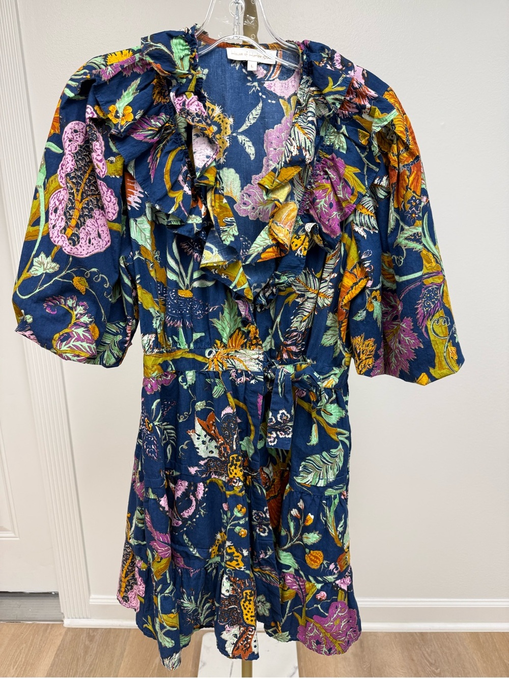 House of Harlow 1960 Floral Ruffle Mini Dress – Size L